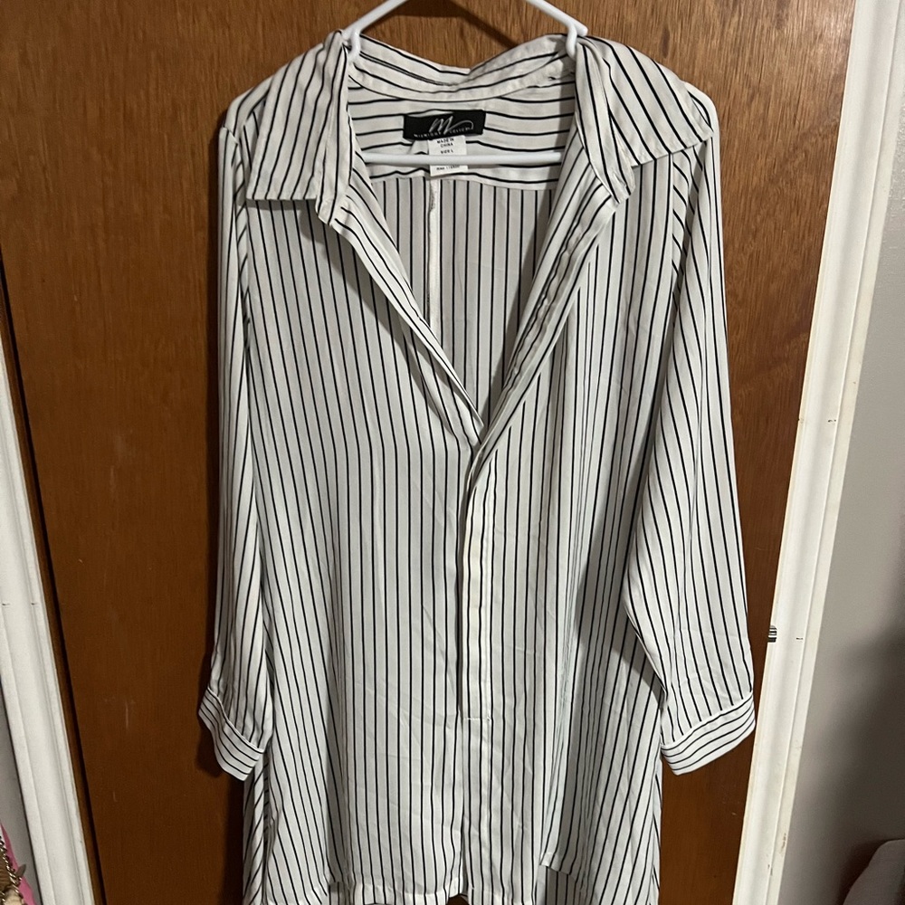 Beautiful Black Pin Strip Shirt